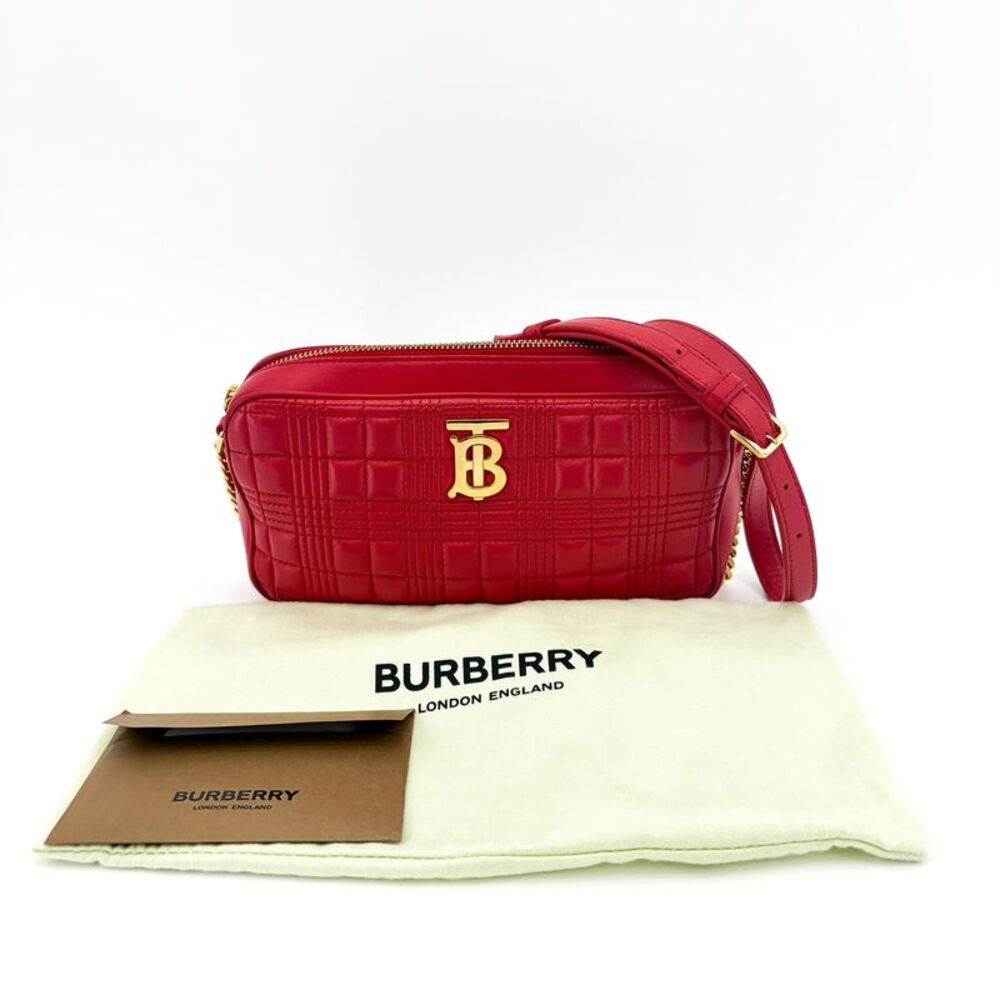 Burberry Tb Camera Quilted Leather Gold Leather Shoulder Bag Bag - Picture 11 of 15